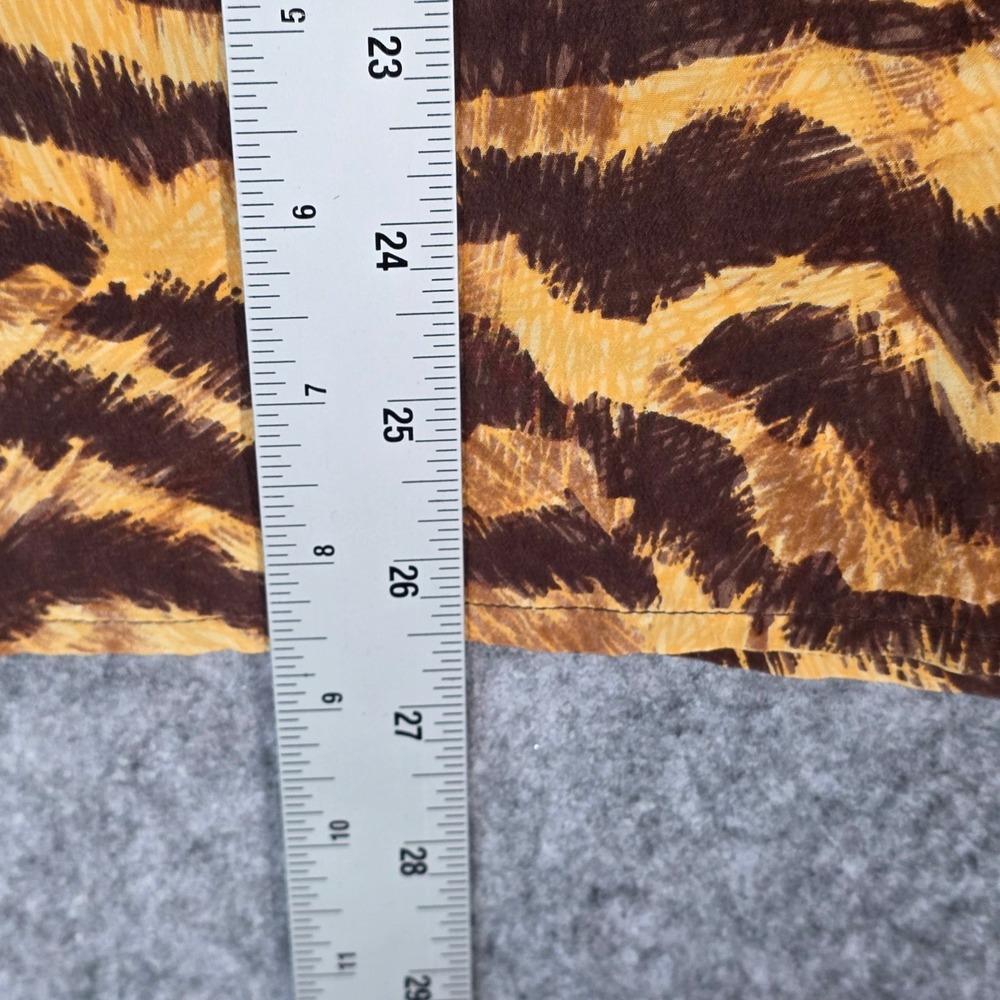 Vintage Preston York 100% Silk Shirt Animal Print Tiger Button Medium 90s Grunge - Picture 6 of 8